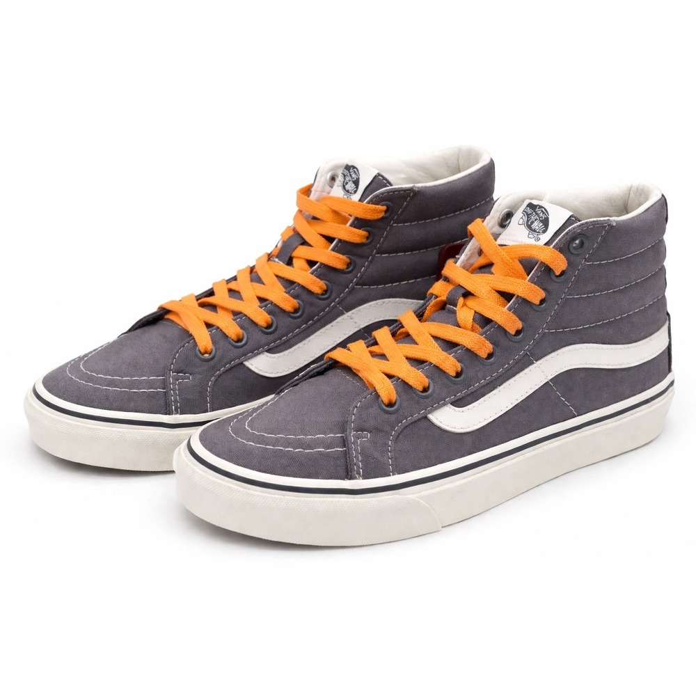 Vans Sk8-Hi Gray White Skate Shoes Men 6 Women 7.5‎ Off The Wall New No Box